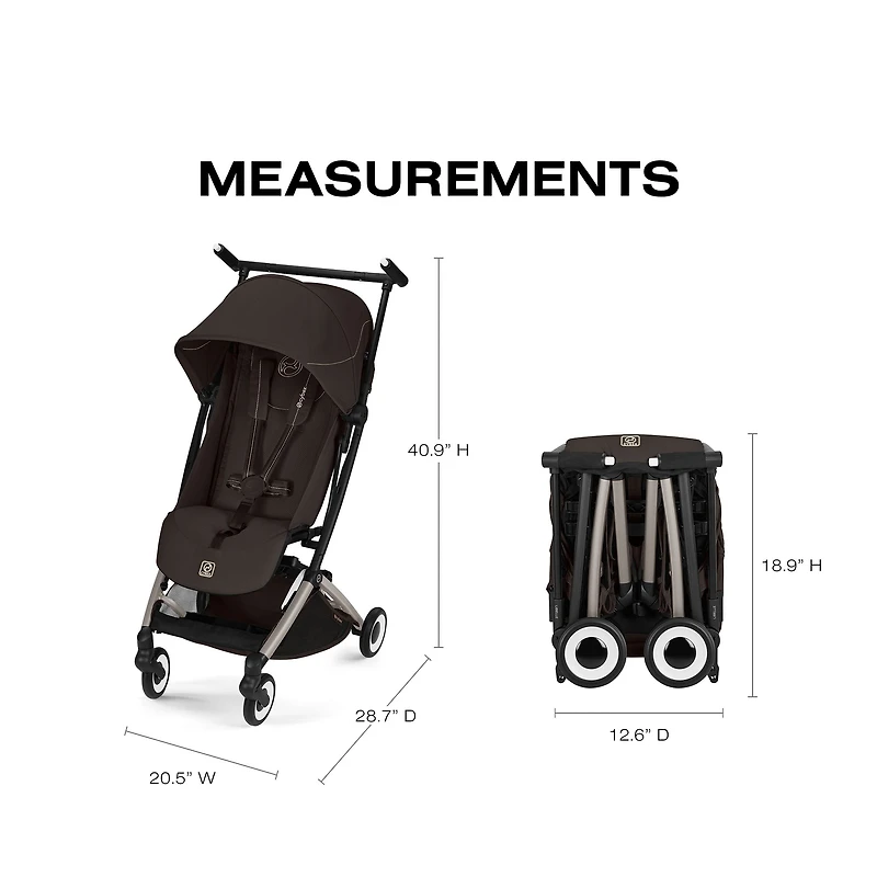 LIBELLE Ultra Lightweight Travel Stroller - Chocolate Brown