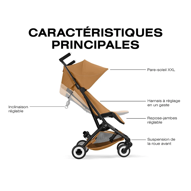 LIBELLE Ultra Lightweight Travel Stroller - Chocolate Brown
