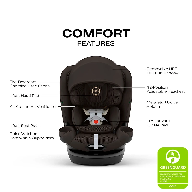 Callisto G 360 Rotating All-in-One Convertible Car Seat - Chocolate Brown