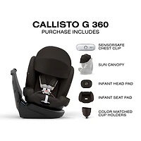Callisto G 360 Rotating All-in-One Convertible Car Seat - Chocolate Brown