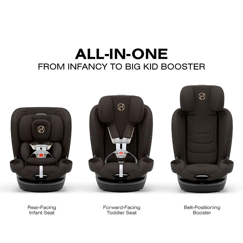 Callisto G 360 Rotating All-in-One Convertible Car Seat - Chocolate Brown