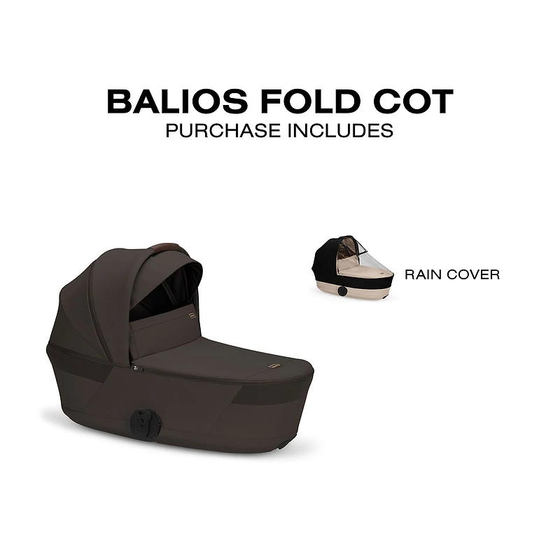 BALIOS Fold Cot - Chocolate Brown