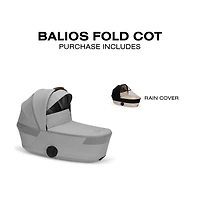 BALIOS Fold Cot - Stone Grey