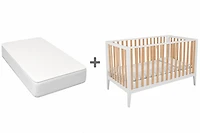 Bundle couchette Bernini + Matelas  - Blanc/Naturel