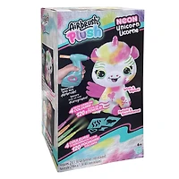 Peluche Licorne Néon Aérographe avec Pochoirs