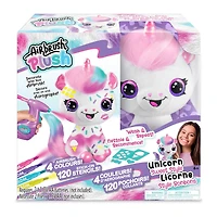 Peluche Licorne Néon Aérographe avec Pochoirs