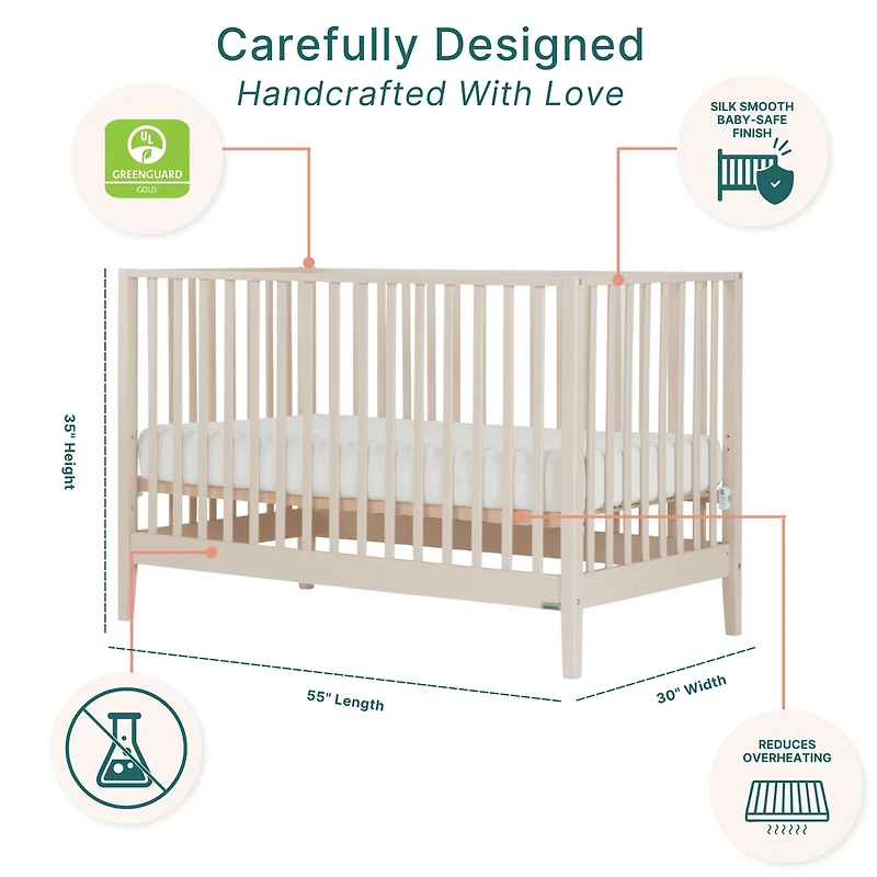 Lala 3-in-1 Convertible Crib - Almont
