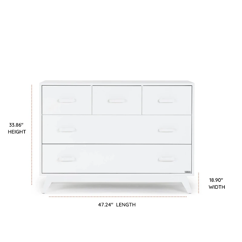 Commode 5 Tiroirs Soho - Blanc