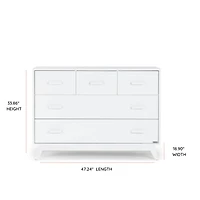 Commode 5 Tiroirs Soho - Blanc