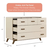 Commode  5 Tiroirs  Soho - Amande Noyer