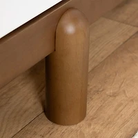 Commode 6 Tiroirs Bliss -  Noyer / Blanc