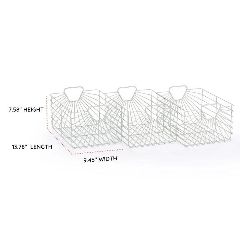 Central Park Storage Baskets (Set Of 3) - Sage