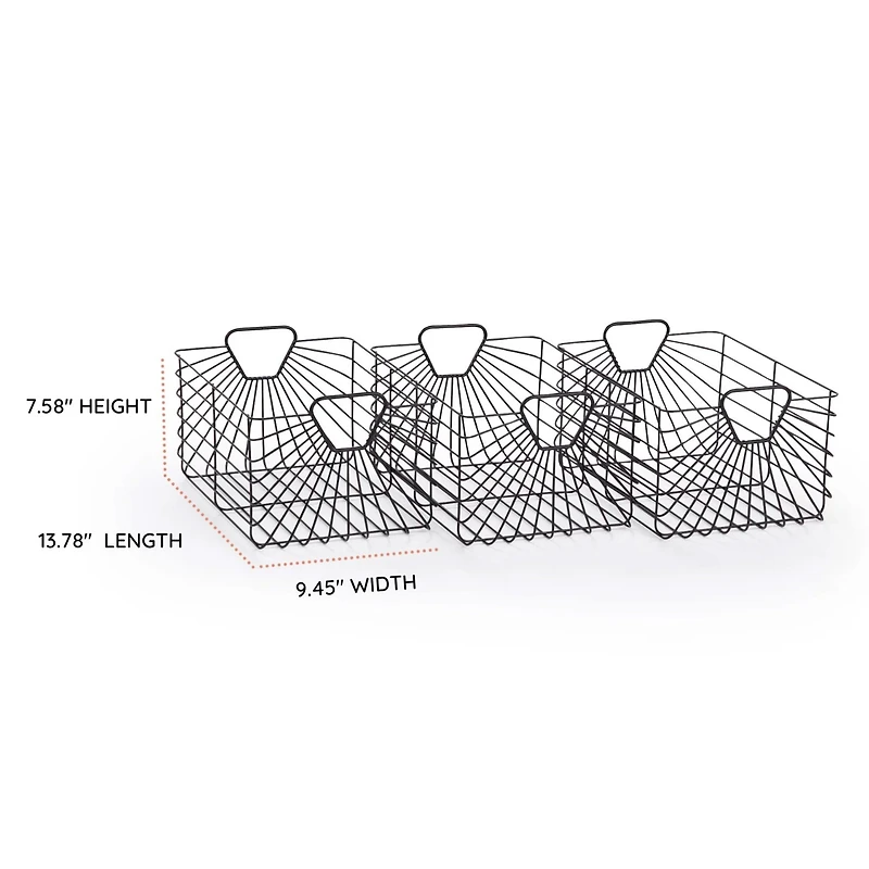 Paniers de rangement Central Park (ensemble de 3