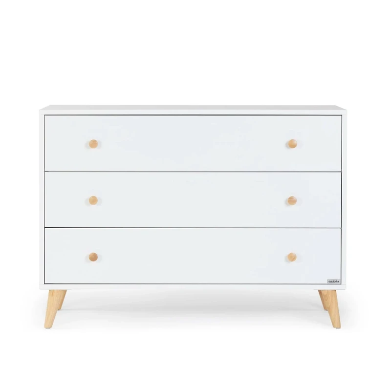 Austin 3-Drawer Dresser - White / Natural