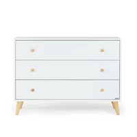 Austin 3-Drawer Dresser - White / Natural