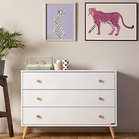 Austin 3-Drawer Dresser - White / Natural