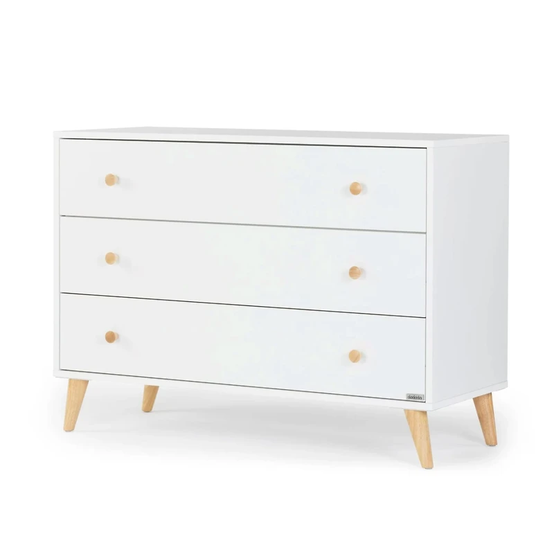 Austin 3-Drawer Dresser - White / Natural