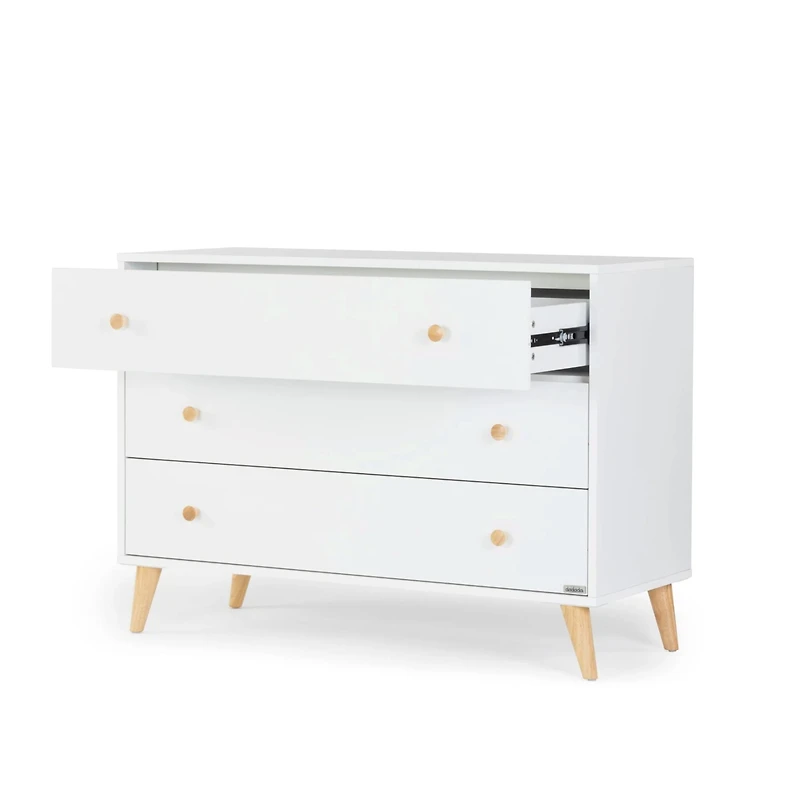 Austin 3-Drawer Dresser - White / Natural