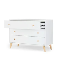Austin 3-Drawer Dresser - White / Natural