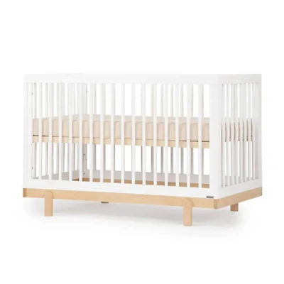 Bliss 4-In-1 Convertible Crib - White/Natural