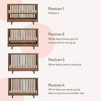 Bliss 4-In-1 Convertible Crib - Walnut