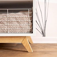 Central Park 3-drawer - White / Red oak