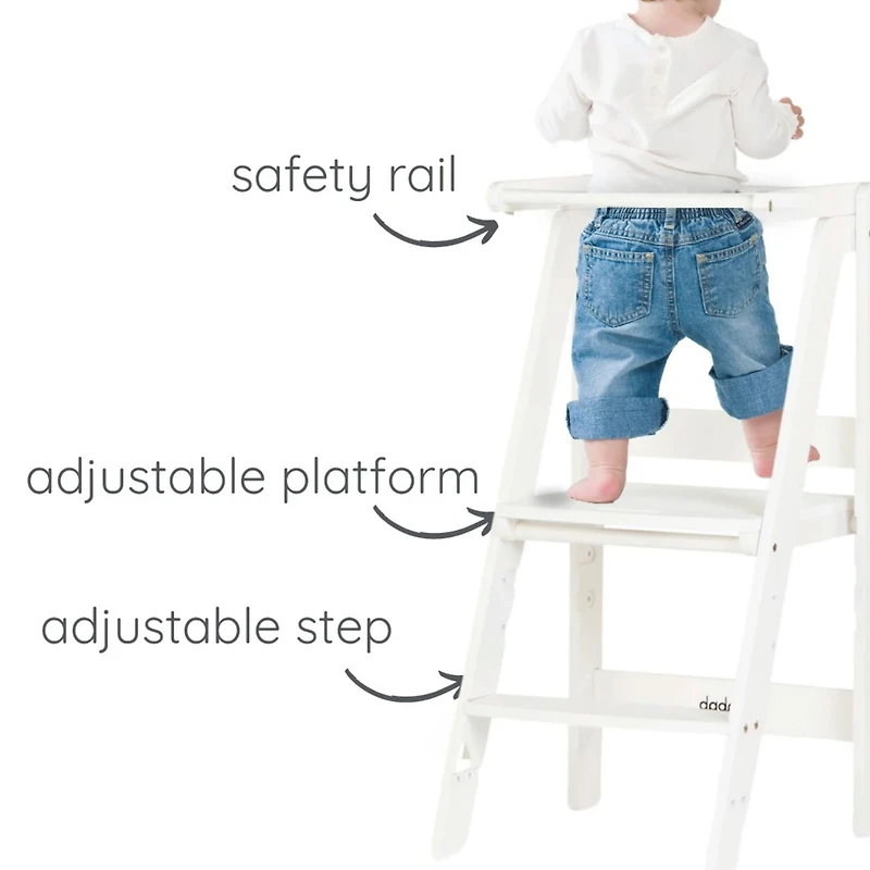 Tour pliante pour tout-petits - Blanc