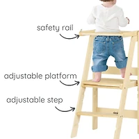 Tour pliante pour tout-petits - Naturel