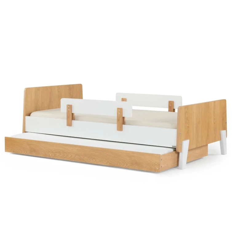 Lit Simple Gigogne de Rangement pour Lit Simple Fun - Chêne Rouge