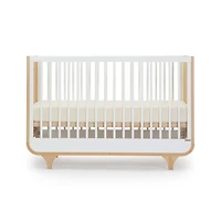 Jolly 3-In-1 Convertible Crib - White/Natural