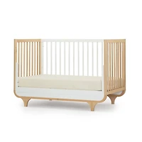 Jolly 3-In-1 Convertible Crib - White/Natural