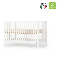 Lala 3-In-1 Convertible Crib - White
