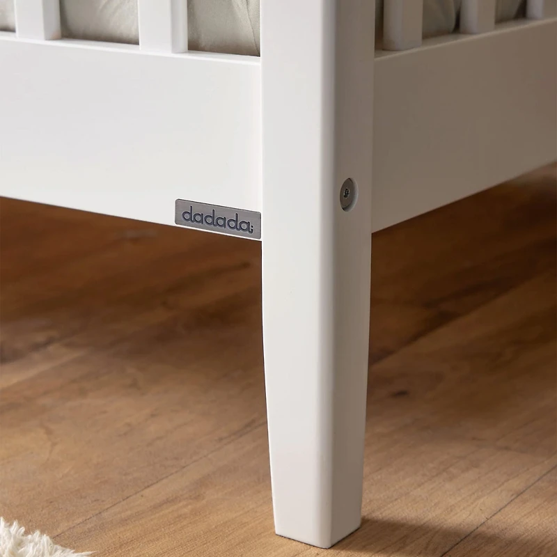 Lala 3-In-1 Convertible Crib - White
