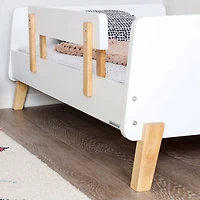 Lit pour tout-petit Muse - Blanc/Naturel