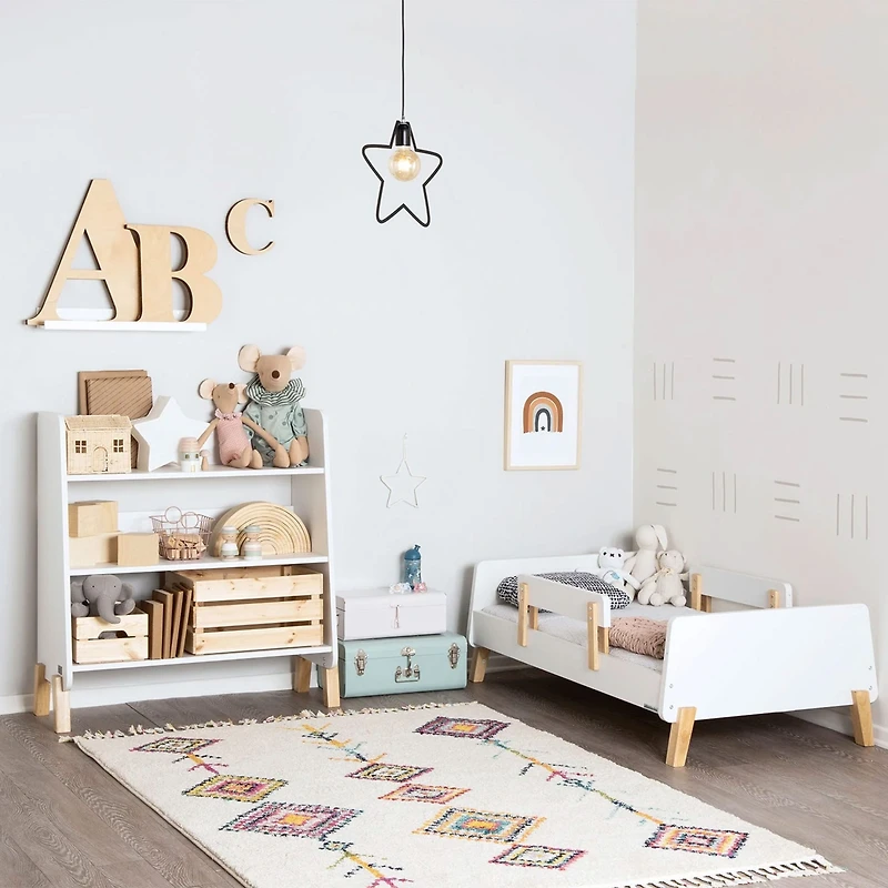 Muse Toddler Bed - White/Natural