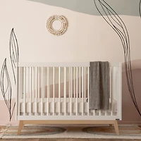 Soho 3-in-1 Convertible Crib - White / Natural