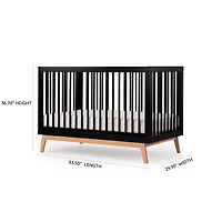 Soho 3-in-1 Convertible Crib - Black / Natural
