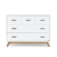 Soho 5-Drawer Dresser - White / Walnut