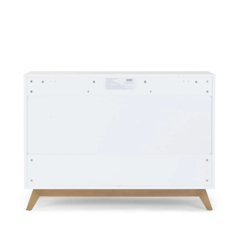 Soho 5-Drawer Dresser - White / Walnut