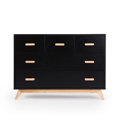 Commode 5 tiroirs Soho - Noir / Naturel