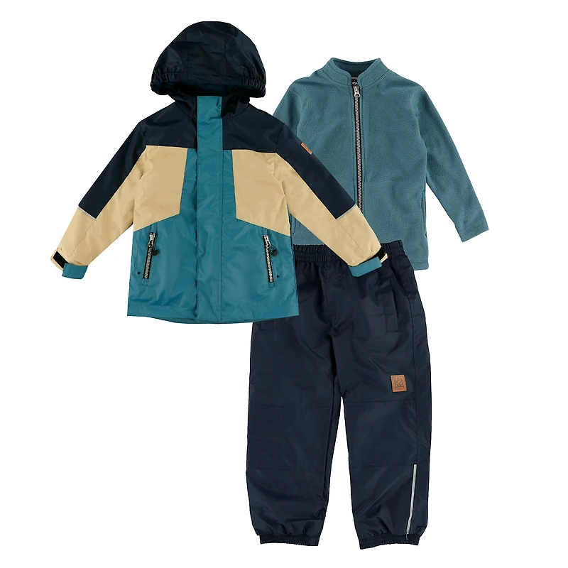 Ensemble Extérieur 3-en-1 Colorblock 12-24mois