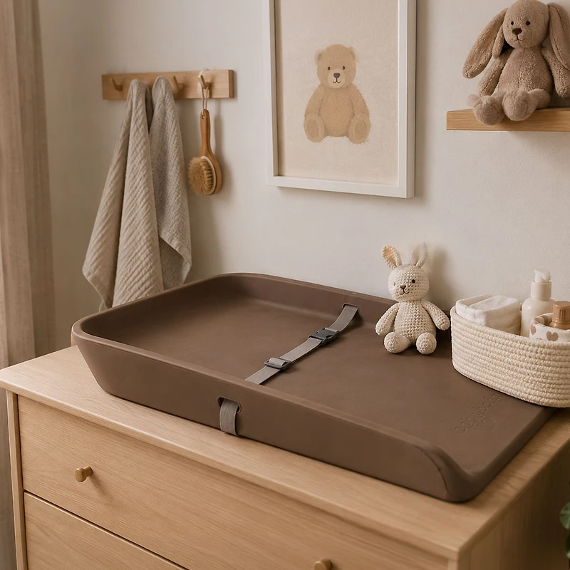 Matelas à Langer Deluxe en Mousse - Café Latte