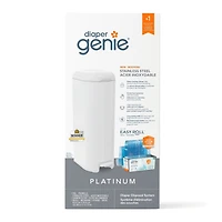 Poubelle à Couches Platinium - Blanche (18 sacs)