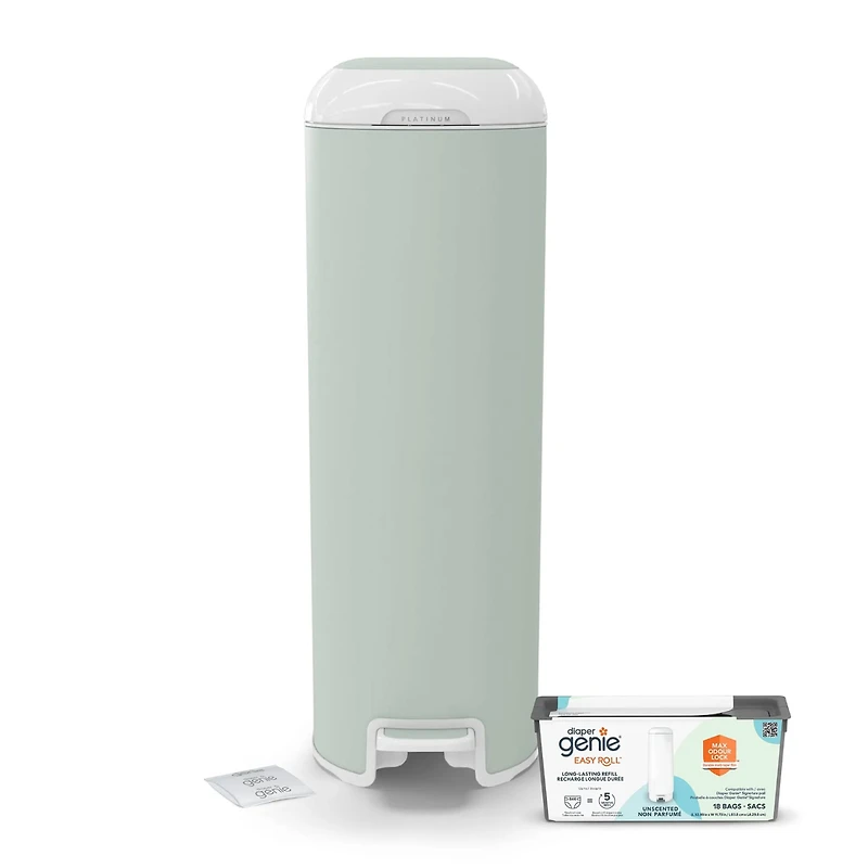 Diaper GeniePlatinum Pail - Sage (18 bags)