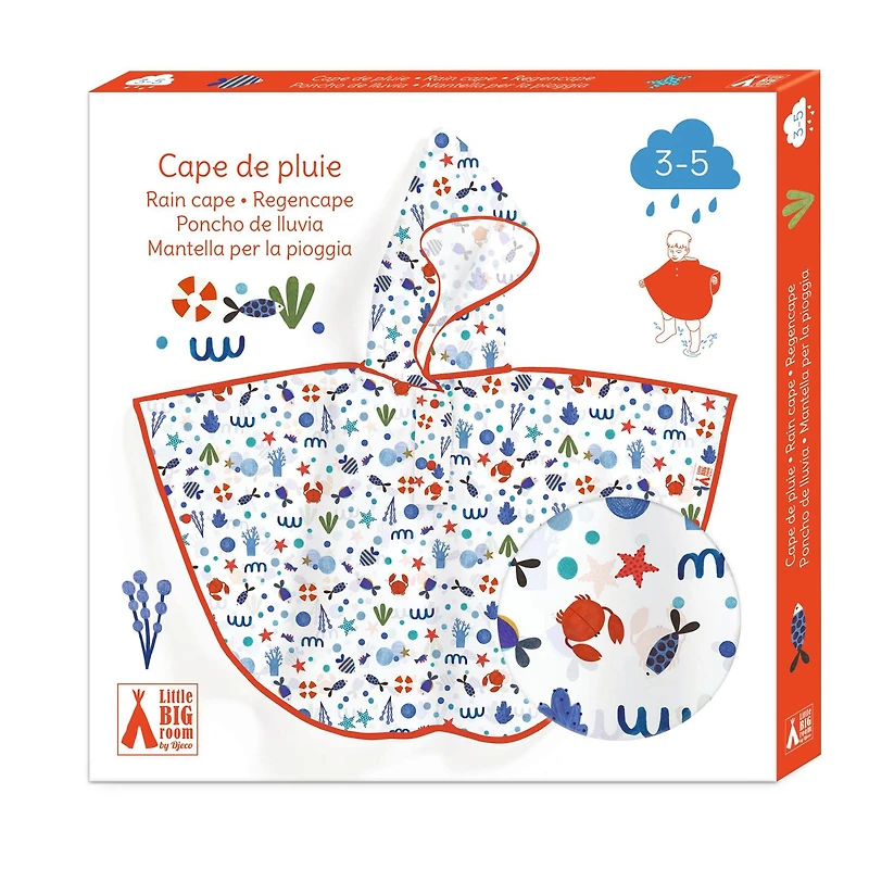 Rain Cape 3-5y / Ocean