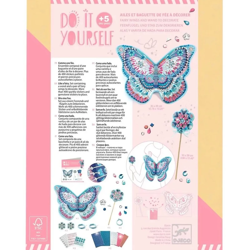 Fairy Wings and Wand to Decorate 