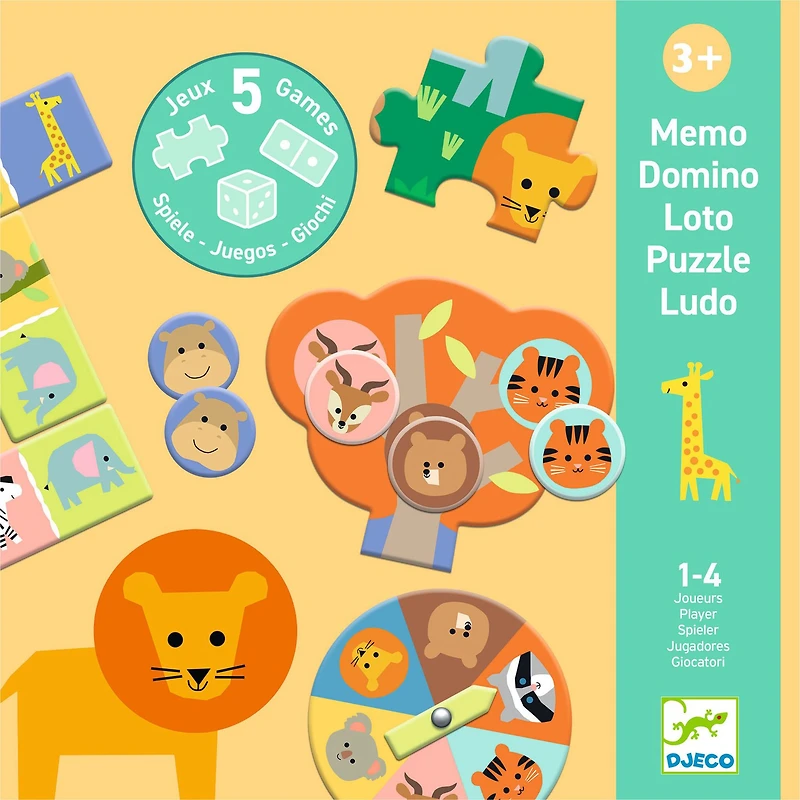 5 Games - Savannah Animals 