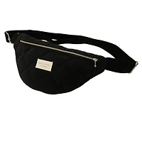 Quilted waist bag-Black/Black