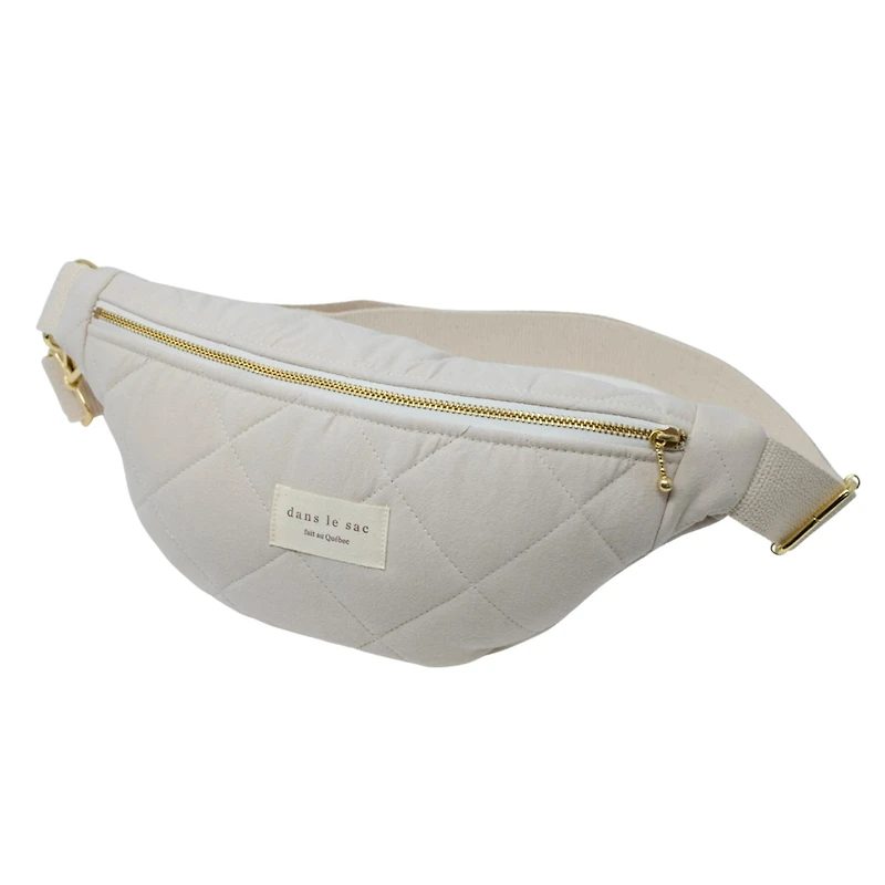 Quilted Waist Bag - Cream