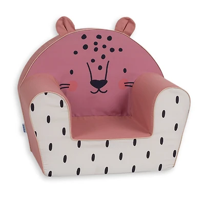 Fauteuil pour Enfant - Oreilles Léopard Rose